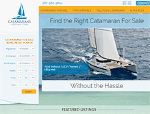 Tablet Screenshot of catamaransforsale.com